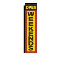 Open Weekends Rectangle Banner Flag