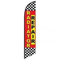 Radiator Repair red checkered Banner Flag