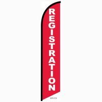 Registration feather flag