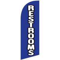 Small Restrooms Feather Flag