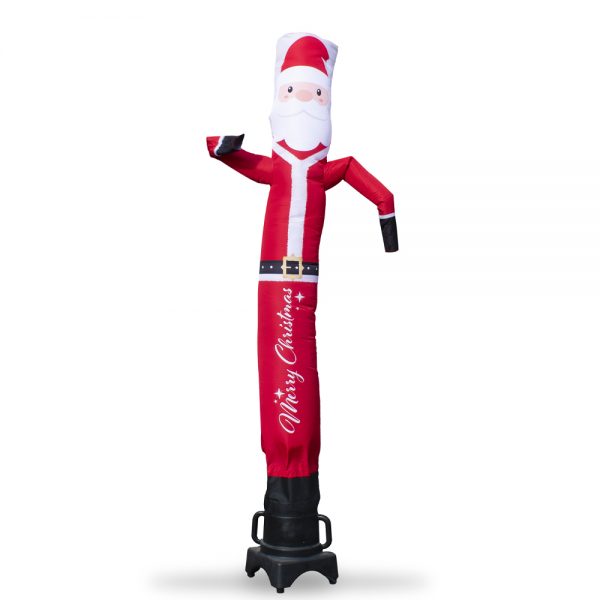 santa clause 6ft tube man feather flag nation