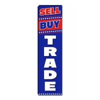 Sell Buy Trade Blue Rectangle Flag