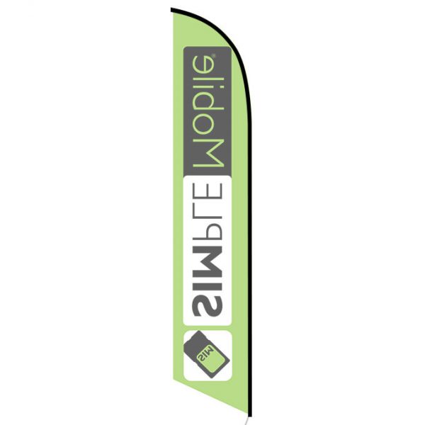 Simplemobile wireless lime Feather Flag