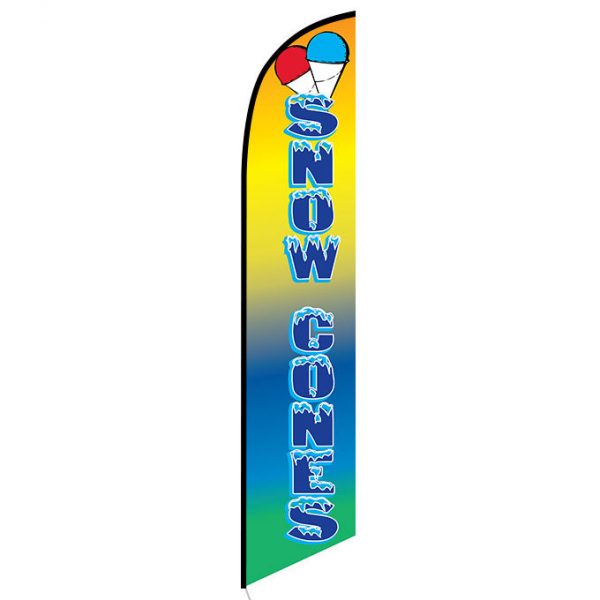 Snow Cones Feather Flag