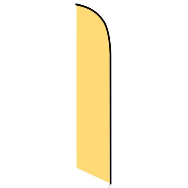 Solid Golden Yellow Colored Feather Banner Flag