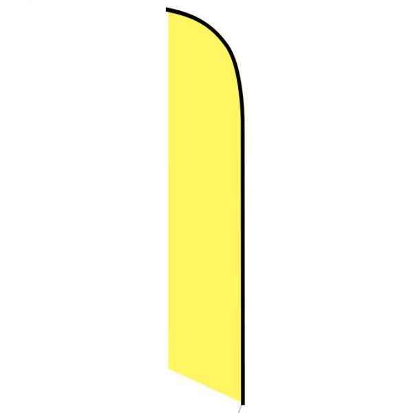 Solid Yellow Colored Feather Banner Flag