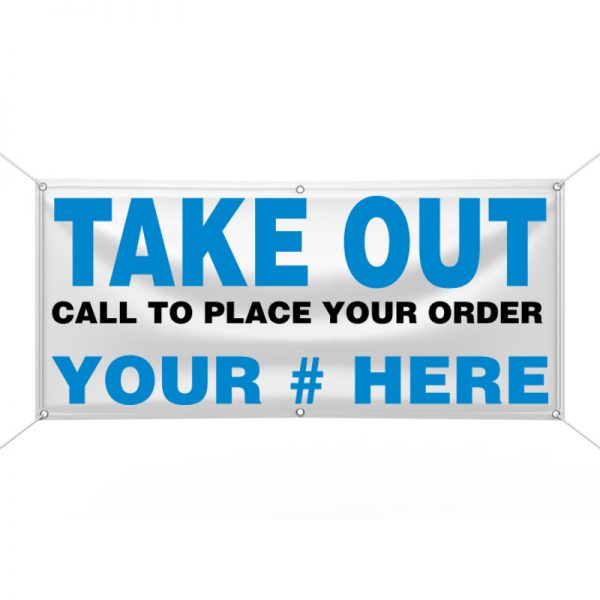 Take Out (Blue) Banner