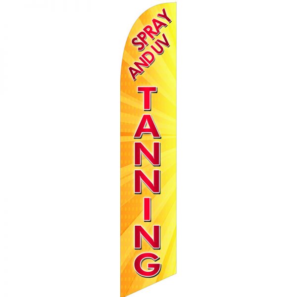 Tanning Spray UV Feather Flag