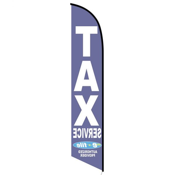 Tax Service Advertising Flag Blue E-file