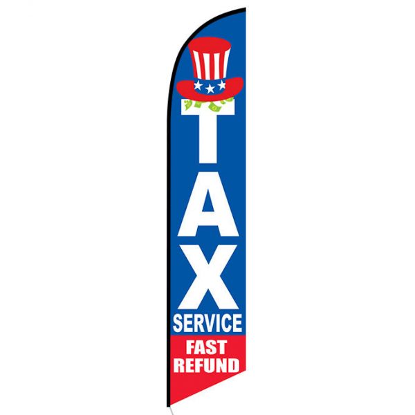 Tax Service Fast Refund feather flag