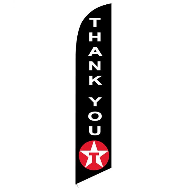 Texaco Thank You feather flag