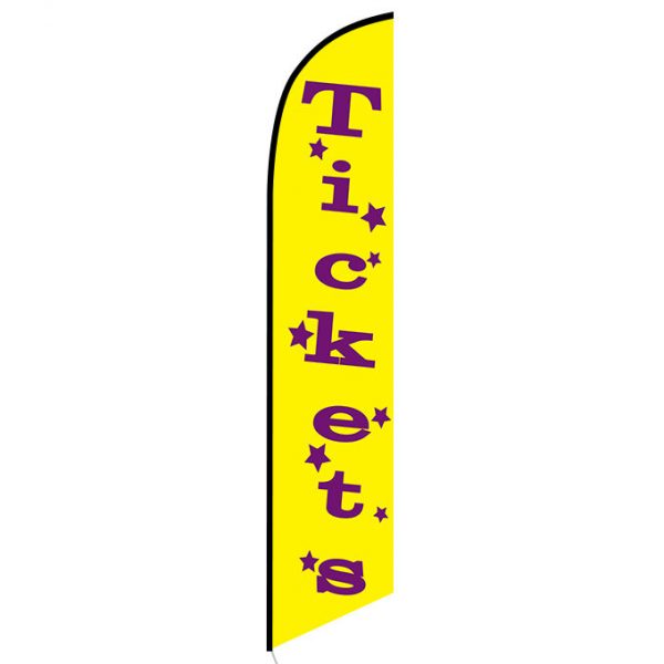 Tickets feather flag