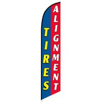 Tires Alignment Blue Red Banner Flag