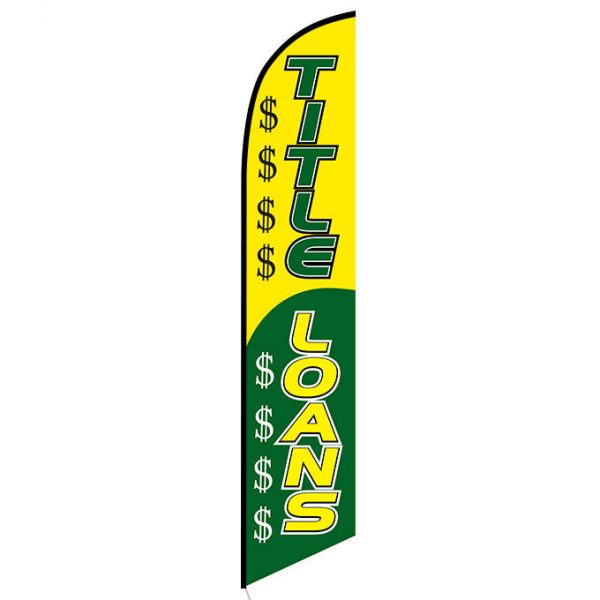 Title Loans feather flag