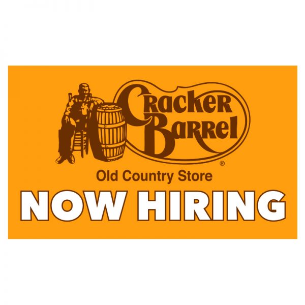 VINYL 3x5 cracker barrel now hiring