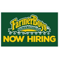 Farmer Boys Now Hiring Vinyl Banner