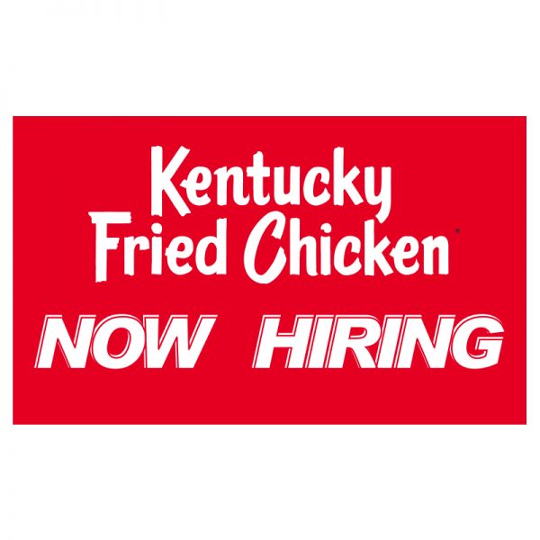 VINYL 3x5 kfc NOW HIRING