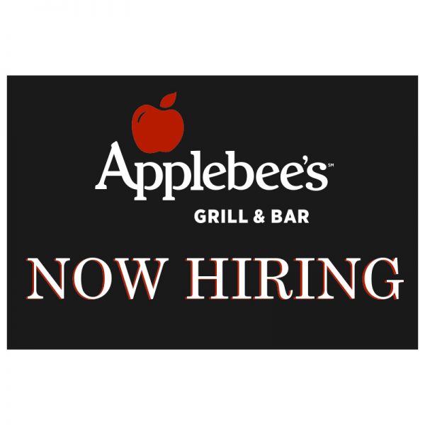 VINYL 4x6 APPLEBEES NOW HIRING