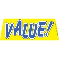 Value Yellow windshield banner