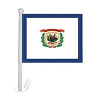 West Virginia Window Clip-on Flag