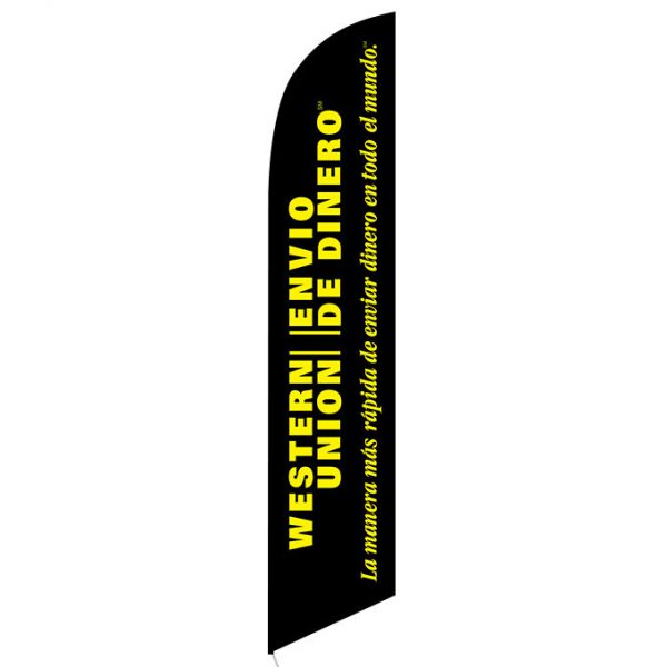 Western Union Envio de Dinero feather flag