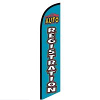 Auto Registration Blue Feather Flag