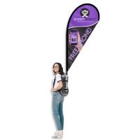 Custom 6ft Teardrop Flag w/ Poles and Backpack