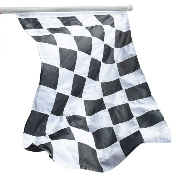 Checkered 3×5 Double Sided Flag with black and white squares