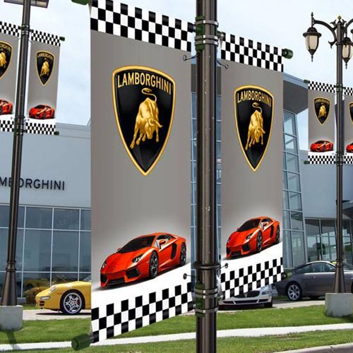 auto dealership pole banners