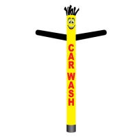 Car Wash Inflatable Tube Man Yellow, Black 20ft Air Powered Dancer Guy