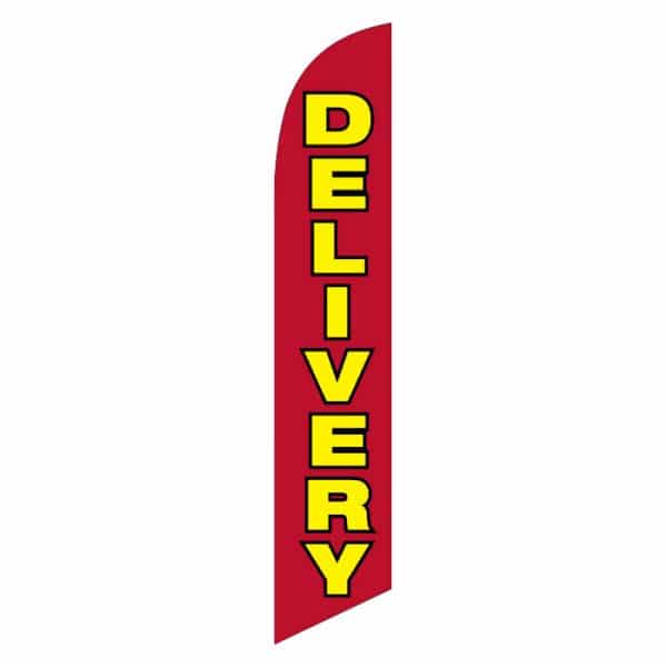 delivery-feather-flag-red-with yellow text