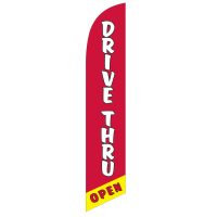 Drive Thru Open Feather Flag