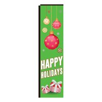 Happy Holidays Rectangle Banner Flag