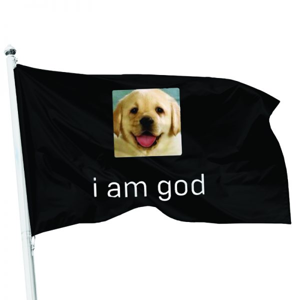 i am god mockup 3x5 flag