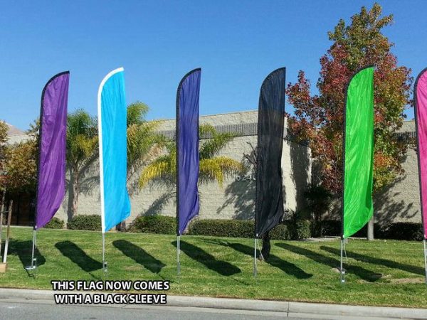 Solid Dark Blue Feather Banner Flag