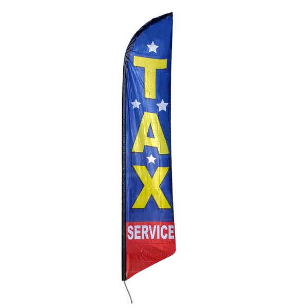 Tax Service feather flag with stars