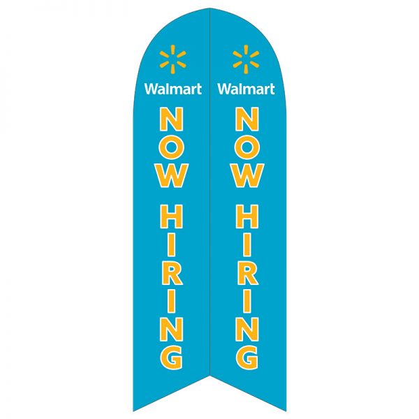 walmart now hiring feather flag outdoor business advertising