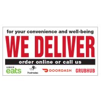 We Deliver, Order Online Vinyl Banner