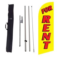 For Rent yellow 6ft Flag